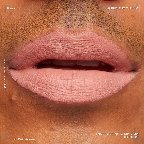 NYX PROFESSIONAL MAKEUP SMOOTH WHIP MATTE LIP CREAM, LONG LASTING, MOISTURIZING, VEGAN LIQUID LIPSTICK – CHEEKS (SOFT PINKY NUDE)
