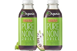 SAVAVUKA TRADING CO Pure Noni Juice 2 x 1 Liter. Noni Juice Organic 100% Pure - Ultra-Rare - Tested and Verified Max Potency Morinda Citrofolia Concentrate from Fiji - Wild Grown, Harvested at Peak Nutrient Density, Zero Additives - 5 Year Shelf Life