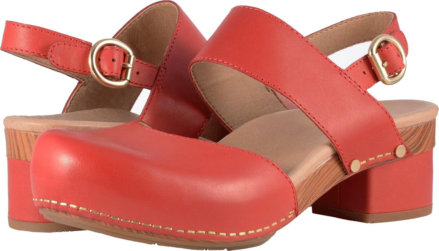 Amazon.com | Dansko Women's Malin Clog (Tomato Full Grain, EURO38-US7.5-8) | Mules & Clogs