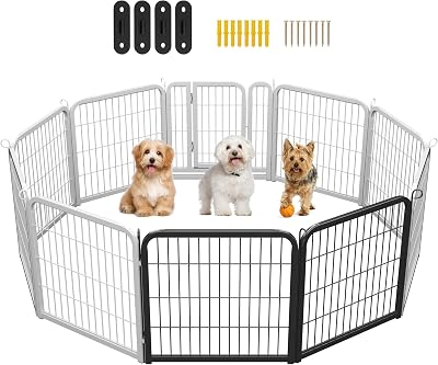 Yaheetech Dog Playpen 2 Panel Heavy Duty Pet Fence 60cm Height