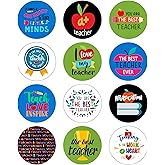 Lucleag 360 PCS Thank You Teacher Stickers, Teacher Appreciation Stickers for Kids, 12 Designs Round Thank You Teacher Sticker for Candy Envelope Sealing Teacher Appreciation Week Party Decoration