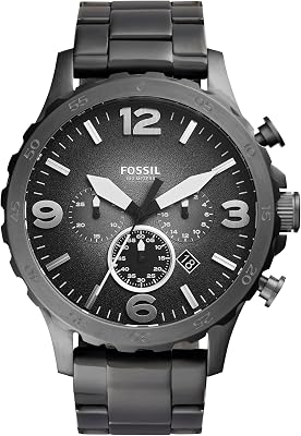 Herren-Armbanduhr XL Chronograph Quarz Edelstahl beschichtet JR1437