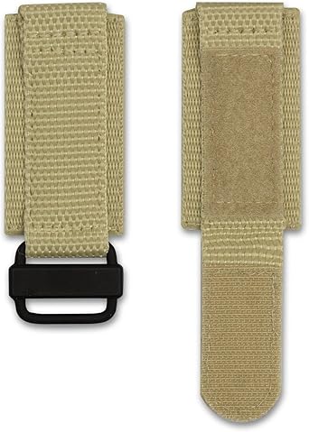 Infantry BR01-M-BE - Correas para Reloj de Nailon con Velcro (Ancho 24 mm), Color Beige