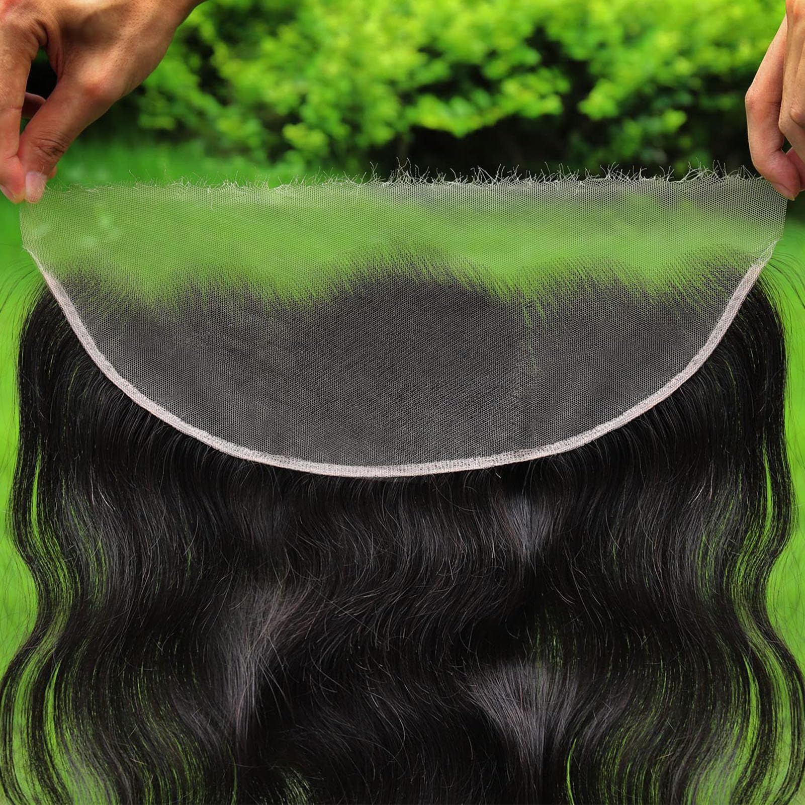 WOWANGEL 13x4 SKINLIKE Real HD Lace Frontal Only, 0.1mm Extremely-thin Swiss HD Lace Vivid Clean Pre Plucked Natural Hairline Virgin Brazilian Human Hair Frontal Silky Body Wave 22 Inch