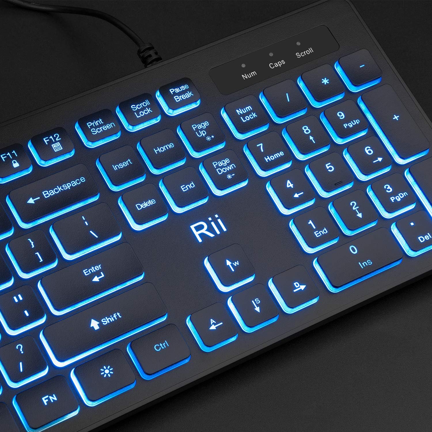 Rii Three Colors Backlit Business Keyboard,Gaming Keyboard and Mouse Combo,USB Wired Keyboard,RGB Optical Mouse for Gaming,Business Office: Computers & Accessories