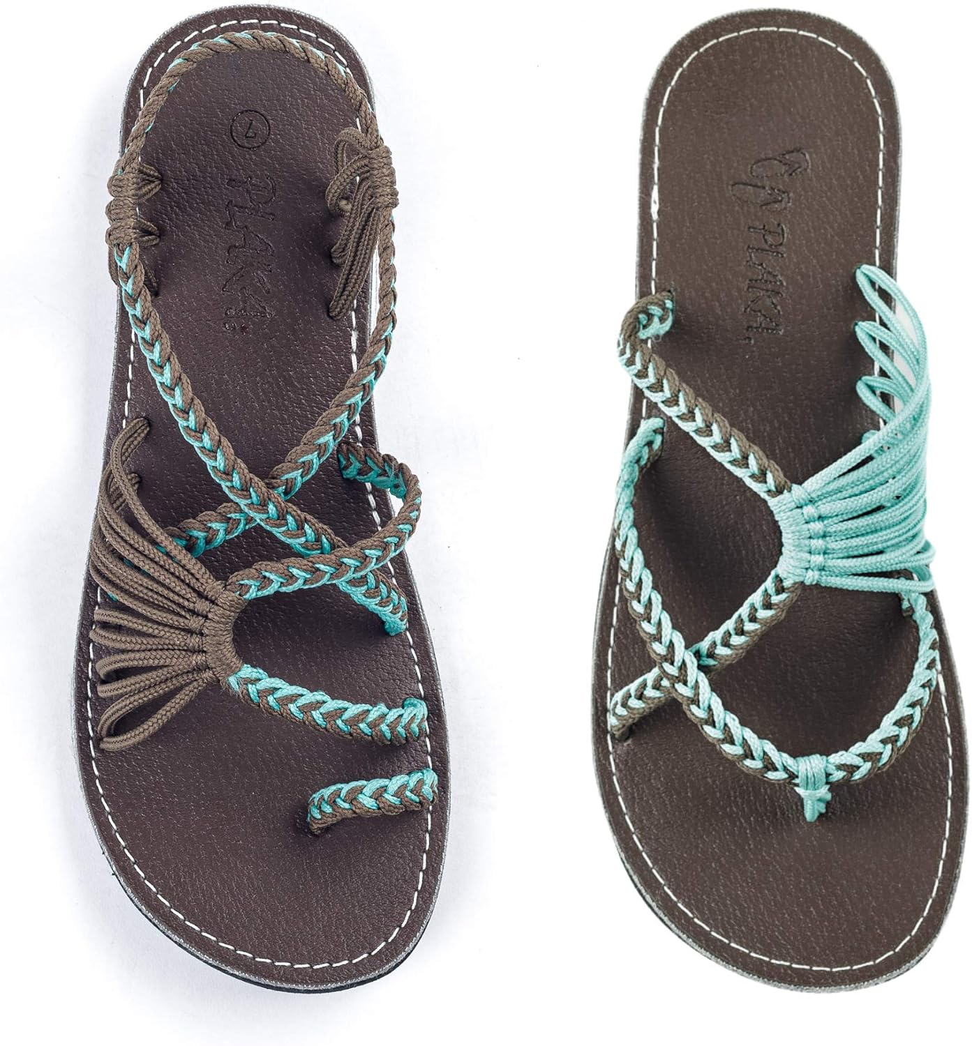 plaka flat sandals for women palm leaf