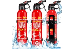 WPW 8 in 1 Fire Extinguisher for Home with Wall Mount, 3 Pack 620ml Portable Fire Extinguisher with Water-based for A B C K Fire, Car Fire Extinguisher for Vehicle Boat House Kitchen Emergency Supplies
