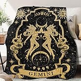 Gemini Zodiac Moon Constellation Throw Blanket, 60
