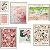 Habseligkeit Flower Posters for Room Aesthetic, Boho Wall Art Prints, Unique Vintage Wall Decor Aesthetic Eclectic Home Decor Bedroom Living Room Unframed, Set of 7