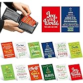 Humyoun 60 Pcs Bible Verse Wallet Cards Religious Cards Bulk Gold Foil Wallet Card for Men Women Decor Party Favor Supplies(Christmas,3.5 Inch)