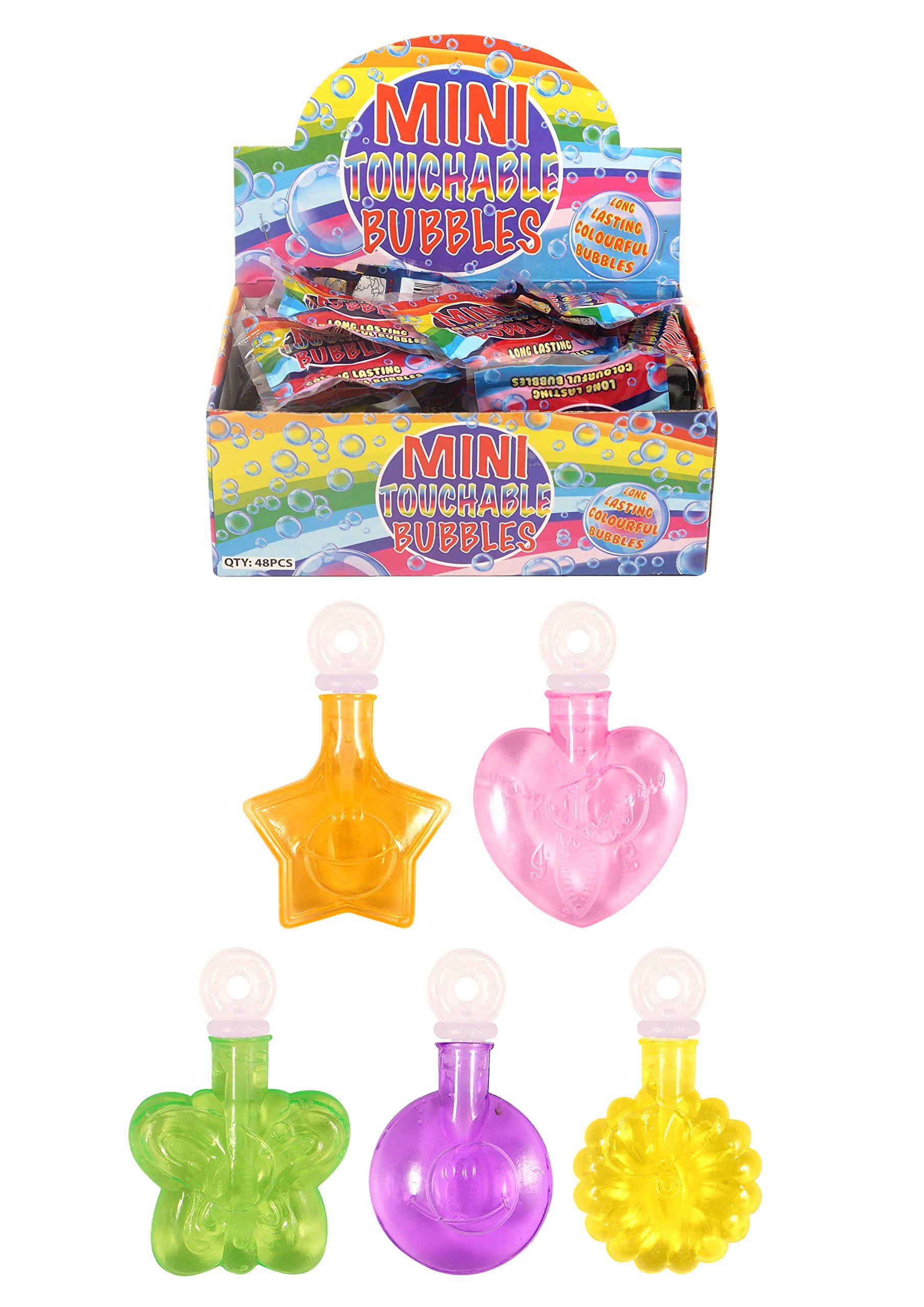 Touchable Bubbles Pack Of 12 Mini Touchable Childrens Party Bubbles 3.5 Cm Tall