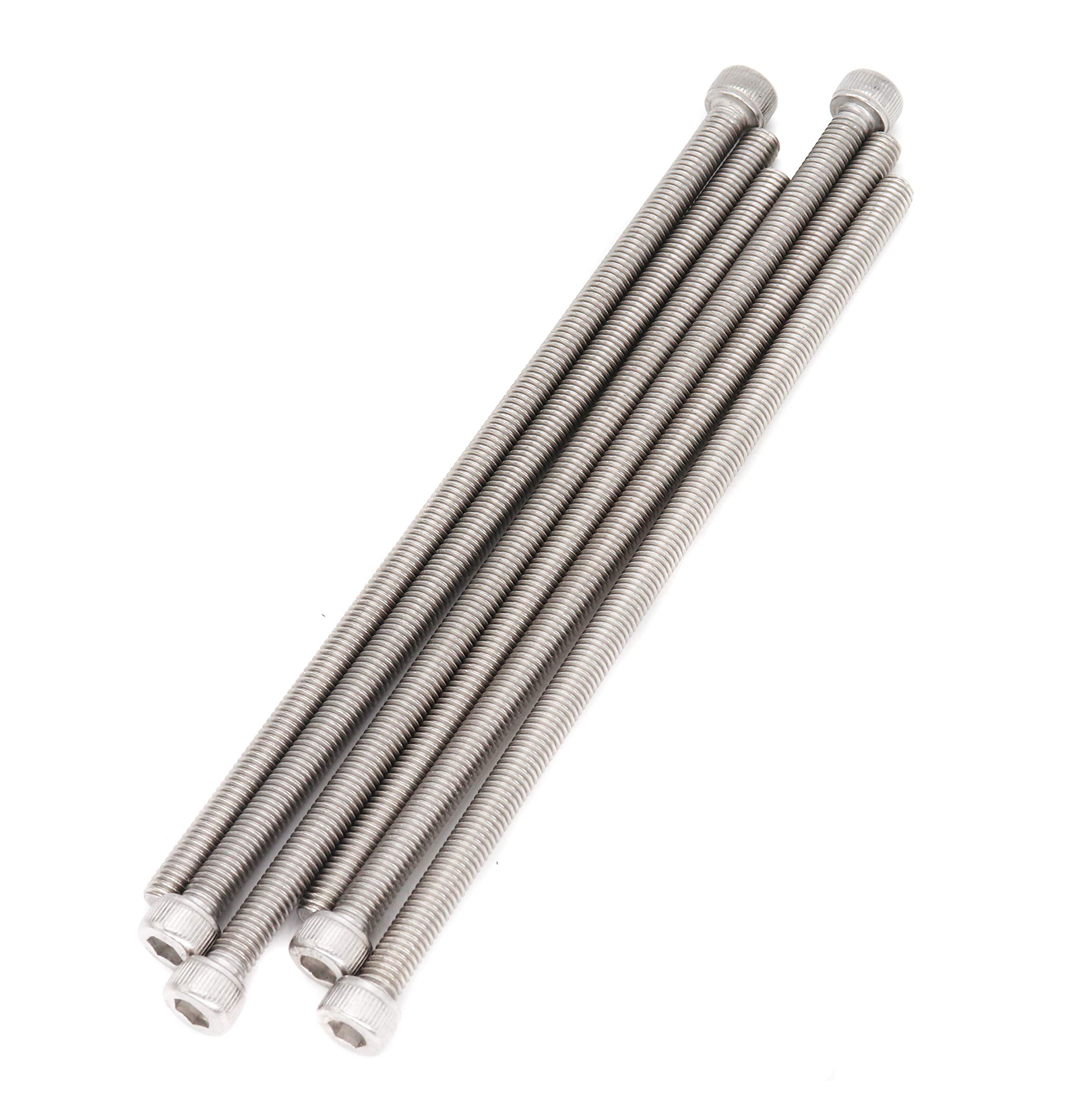 binifiMux 6pcs M6 x 150mm Full Thread 304 Stainless Steel Hex Socket Cap Bolt Screw