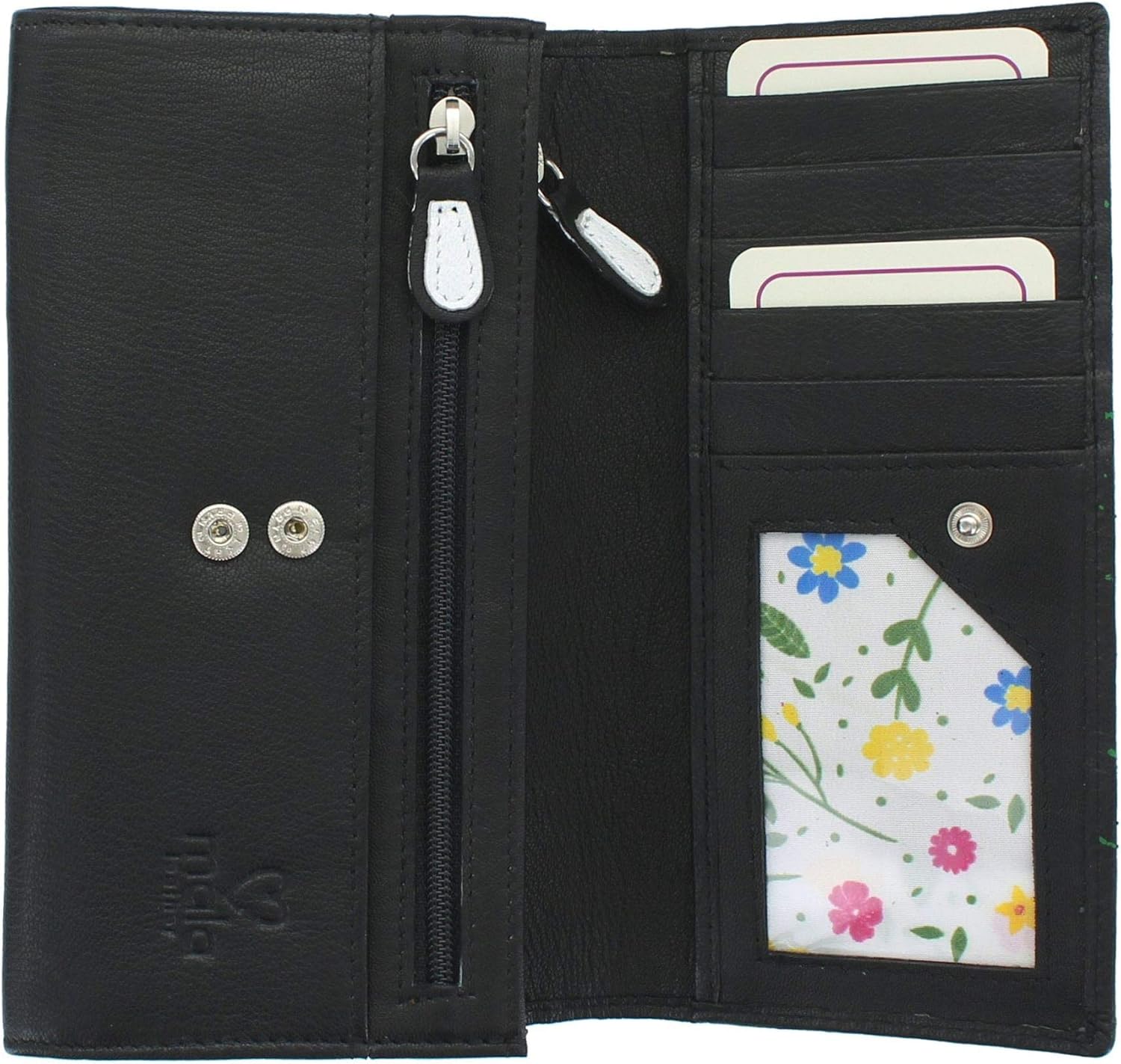 Mala Leather Sophia Collection Leather Purse RFID 3513_42 Black - Image 3