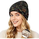 Zando Satin Beanie Hats for Women & Men - Warm Winter Hats Fashionable Knit Beanies Skull Chemo Caps for Outdoor Daily Wear