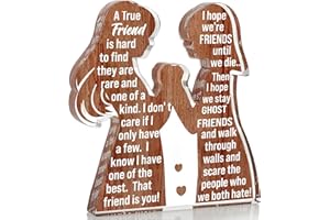 LUOHERE Friend Birthday Gifts for Women Friendship Best Friend Christmas Ideas Soul Sister Female Bestie BFF, Mothers Day Valentines Unique Gifts Friends Forever Inspirational Cheer up Thank You Friend Plaque