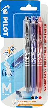 Pilot Frixion Clicker Retractable Erasable Rollerball 0.7 mm Pack of 3 view 4
