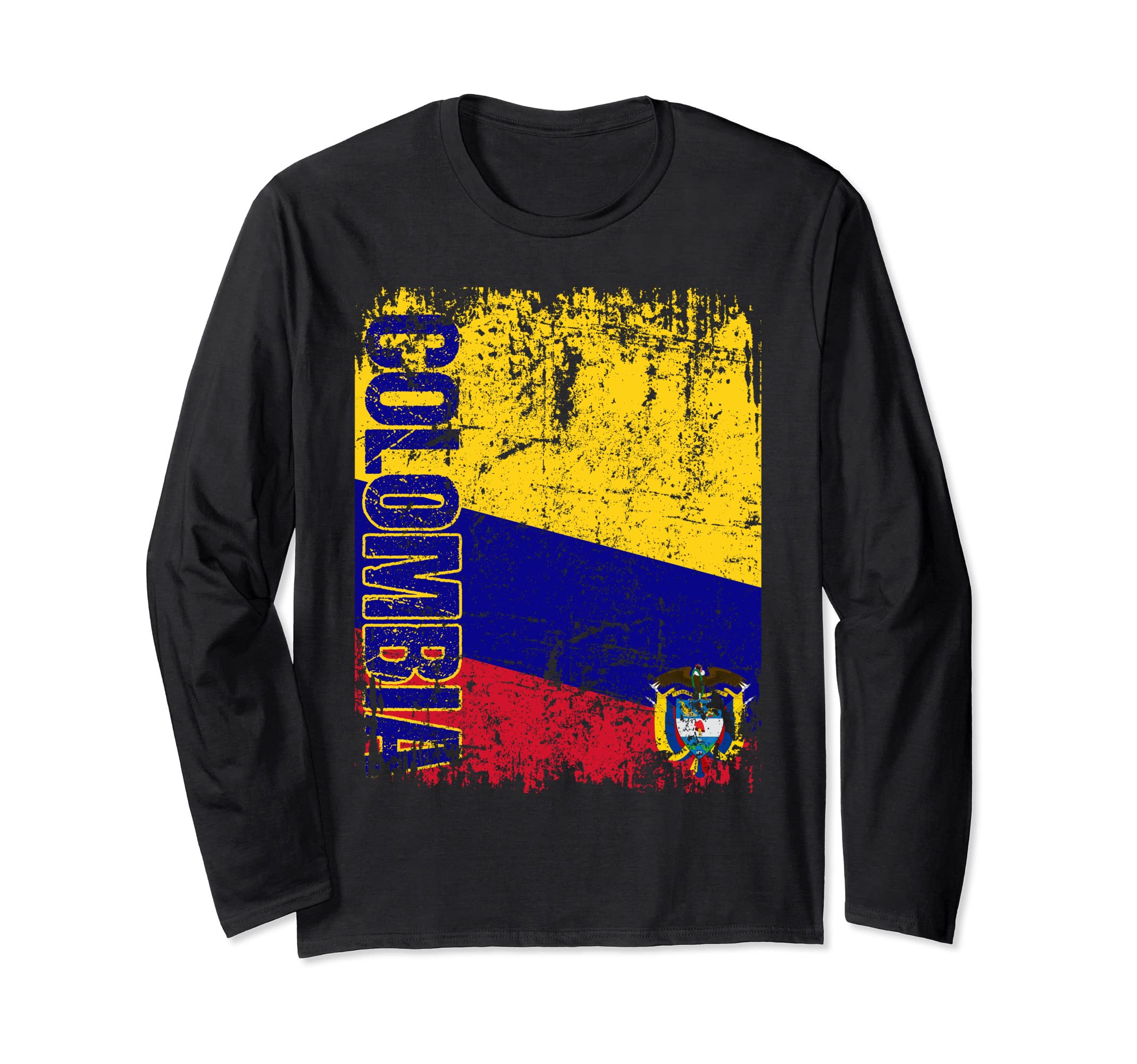 COLOMBIA Flag Vintage Distressed COLOMBIA Long Sleeve T-Shirt
