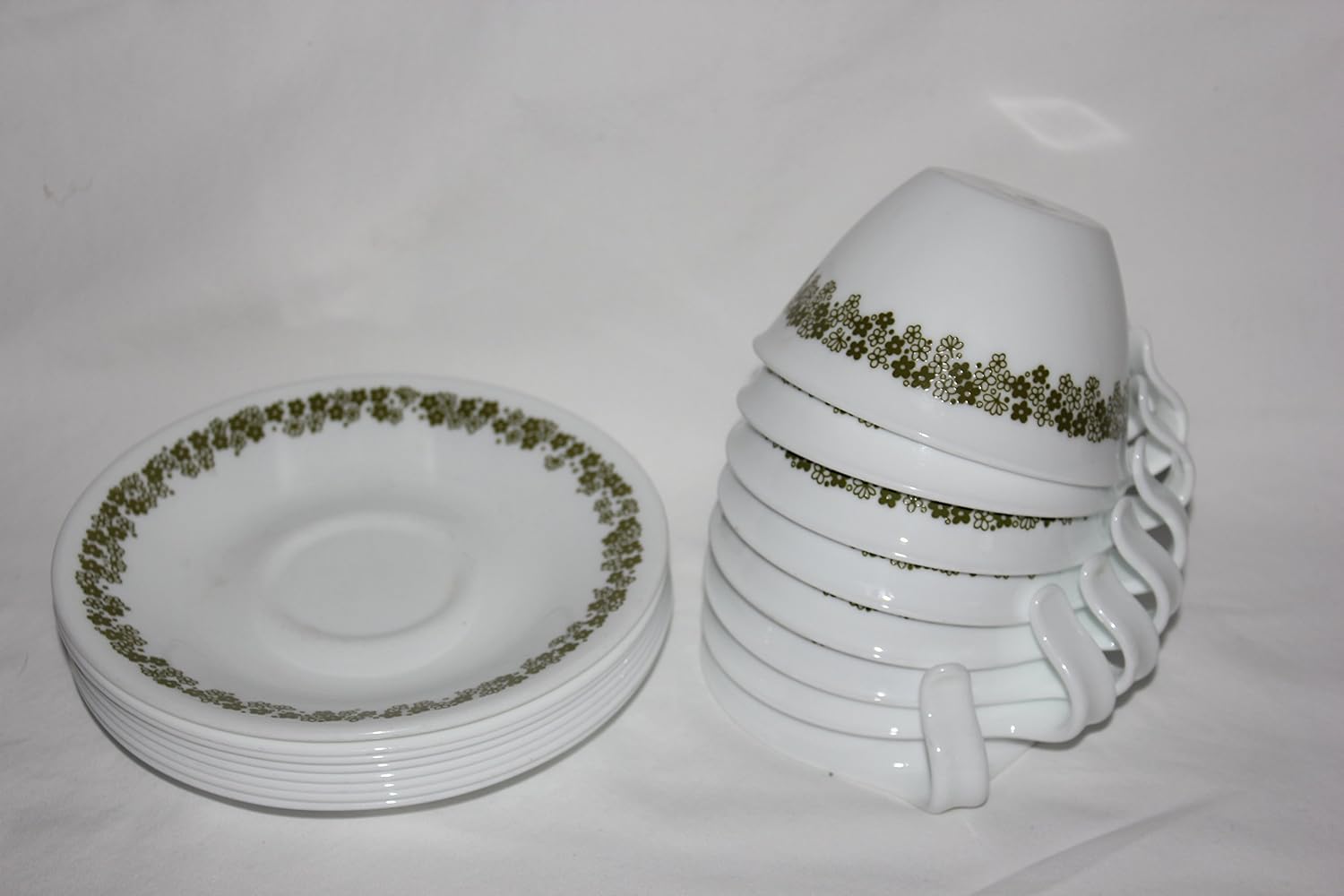 Nikko Tableware Japan Pink Green Flowers Mugs Cups Set Of 2