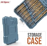 Hi-Spec 99pc HSS Drill Bit Set 1–10mm Titanium Coated Metal Wood Plastic view 4