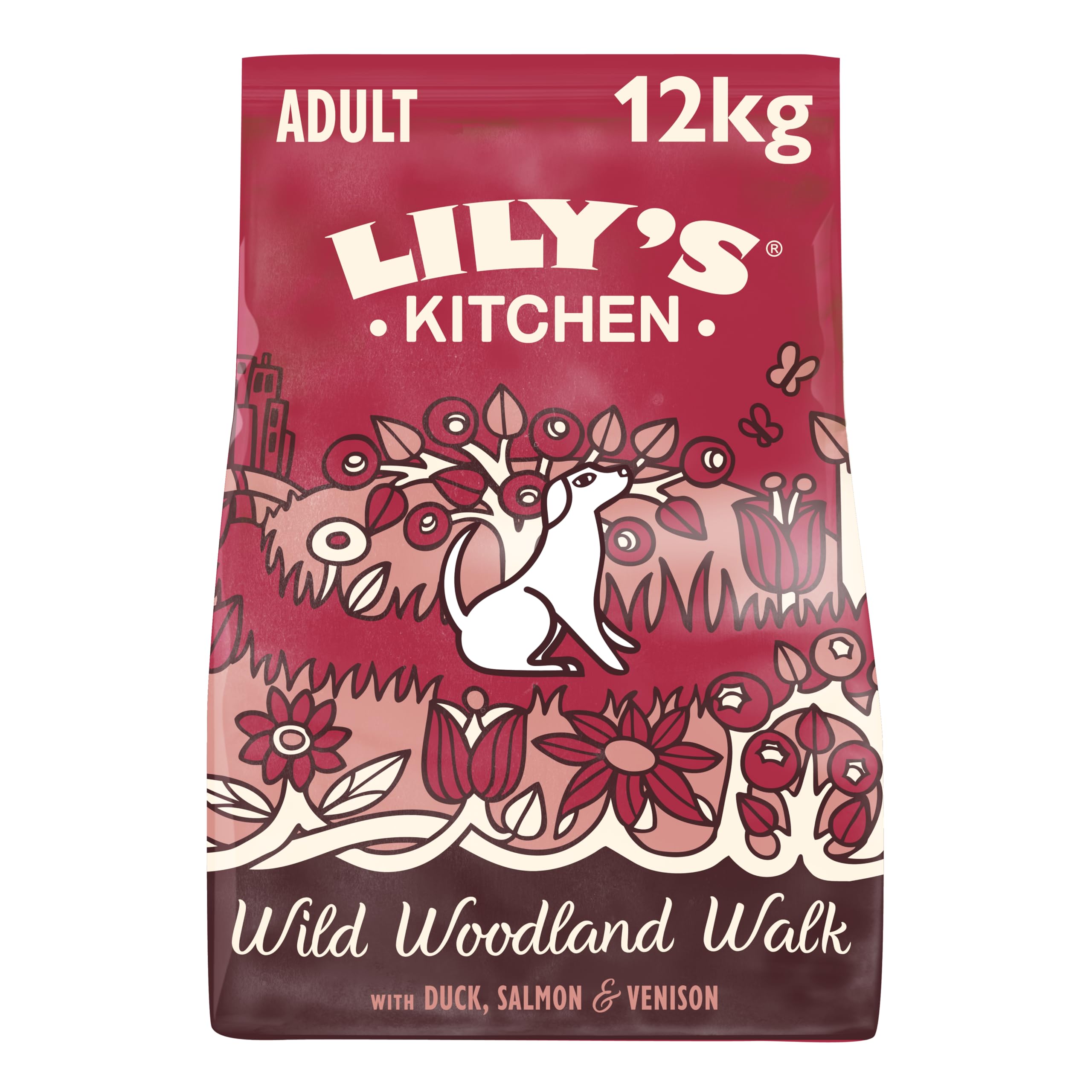 Lily's Kitchen Made with Natural Ingredients Adult Dry Dog Food Duck Salmon & Venison Grain-Free Recipe 12kg