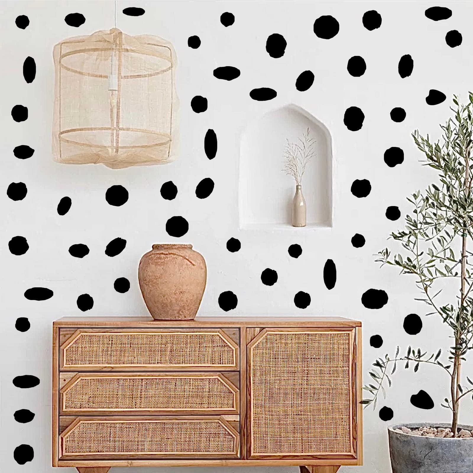 Polka Dot Wall Stickers for Kids Childrens Bedrooms Dalmatian Spot Wall Stickers Vinyl Wall Art Stickers Removable Stickers Wall Decals Irregular Dot Stickers for Nursery Living Room Home Decor