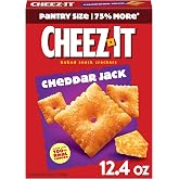 Cheez-It Cheese Crackers, Baked Snack Crackers, Lunch Snacks, Cheddar Jack, 12.4oz Box (1 Box)