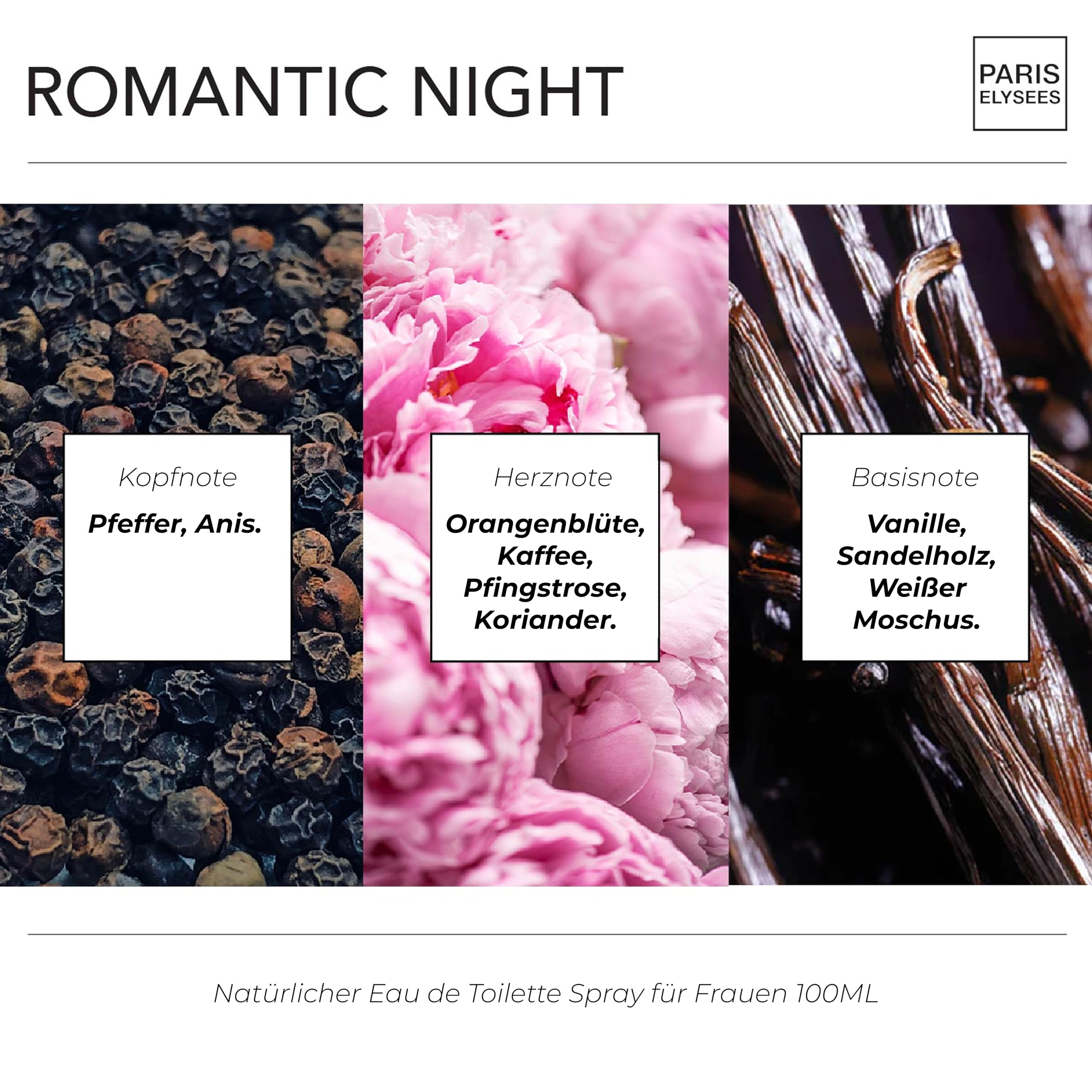 PARIS ELYSEES - Romantic Night - Eau de parfum für damen - Oriental & Blumig - Pfeffer & Anis - Parfüm frauen - 100 ml 2