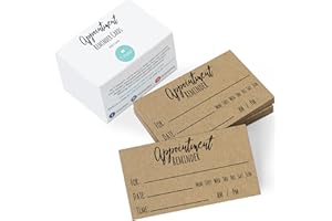 T MARIE 200 Appointment Reminder Cards - Kraft Style for Business, Hair Salon, Dental Office, Massage Therapist, Grooming, Hairdresser, Medical Doctors and More - Bulk Pack of Your Next Appointment Cards …