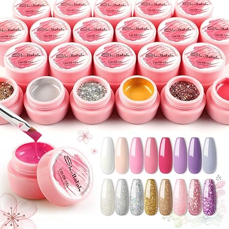 Amazon Shelloloh 30色 ジェルネイル ５ml ネイルジェルセット 色が豊富 発色がいい カラーネイル 可愛いカラー 初心者向き Shelloloh ジェルネイル 通販