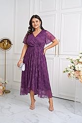 SCOMCHIC Womens Plus Size Wedding Guest Dress