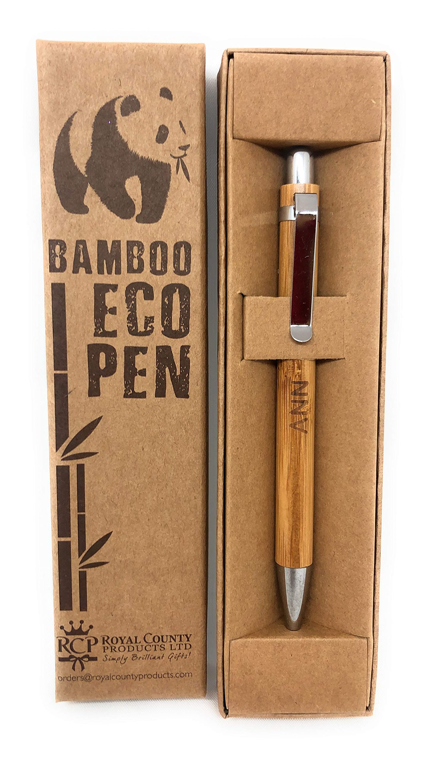 Royal County Personalised Bamboo Pens - Eco Friendly - Special Auntie, gift, present, Christmas, work, special.