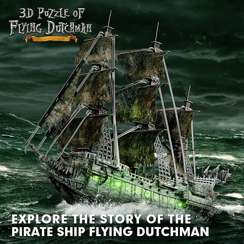 Puzzle 3D Holandés Errante con LED, 360 Piezas