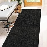 2' x 6' Runner Rugs with Rubber Backing, Indoor Outdoor Utility Carpet Runner Rugs, Black, Can Be Used as Aisle for The RV and Boat, Laundry Room and Balcony