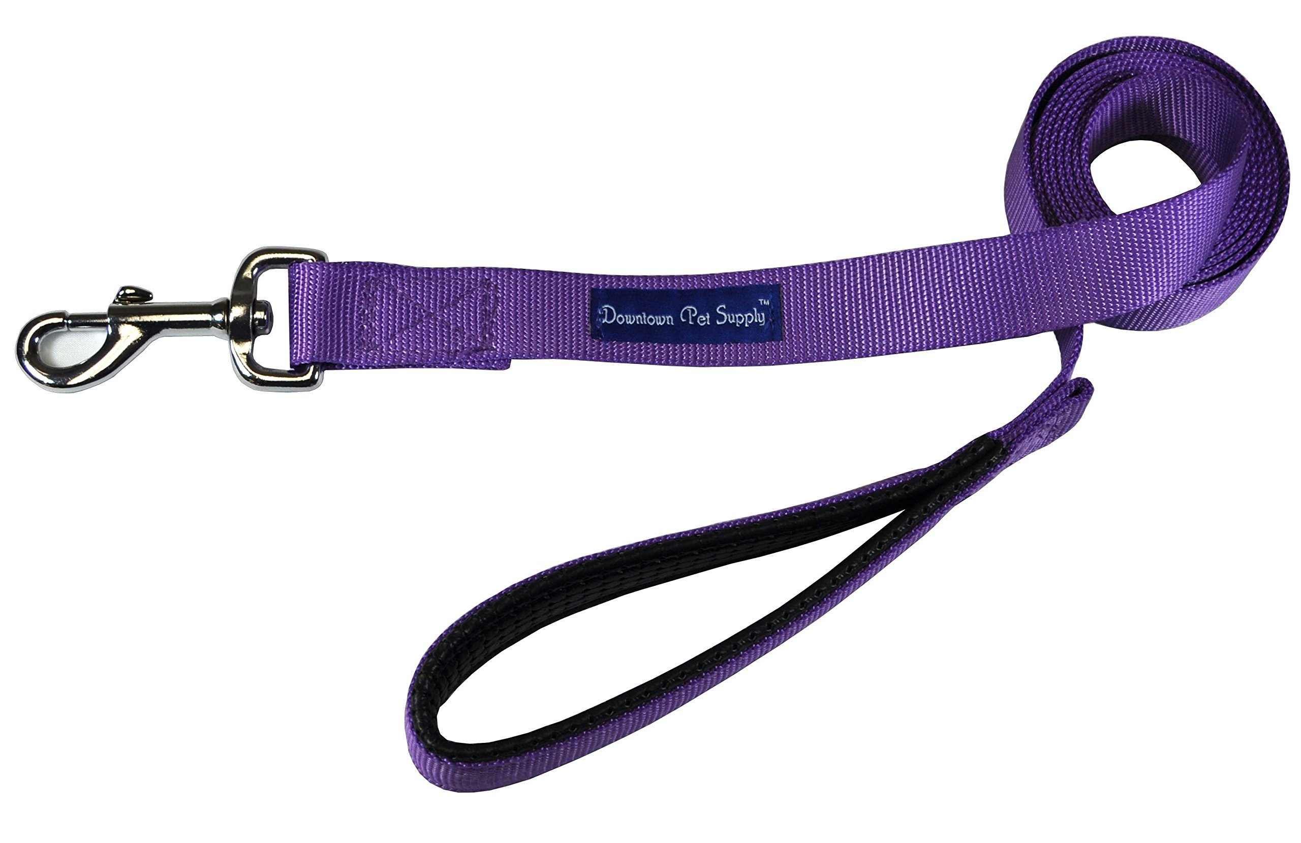 Downtown Pet Supply Strong Durable Dog Leash Lead 6 ft x 1/2 in Purple