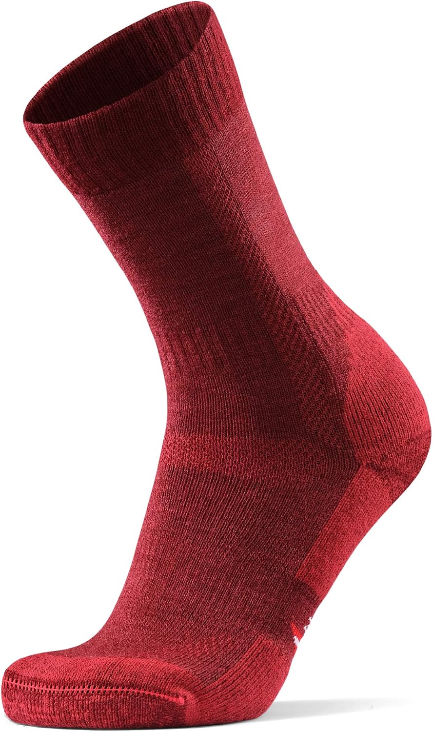 DANISH ENDURANCE Hiking Socks, Breathable Merino Wool Walking Socks, for Men & Women, Unisex, Wine Red, 3-5