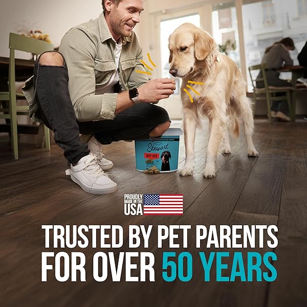 STEWART 100% BEEF LIVER DOG TREATS, 4 OZ TUB, ~90 PIECES, FREEZE DRIED RAW, SINGLE INGREDIENT, 50% PROTEIN TRAINING TREATS OR MEAL TOPPER, GRAIN FREE, GLUTEN FREE