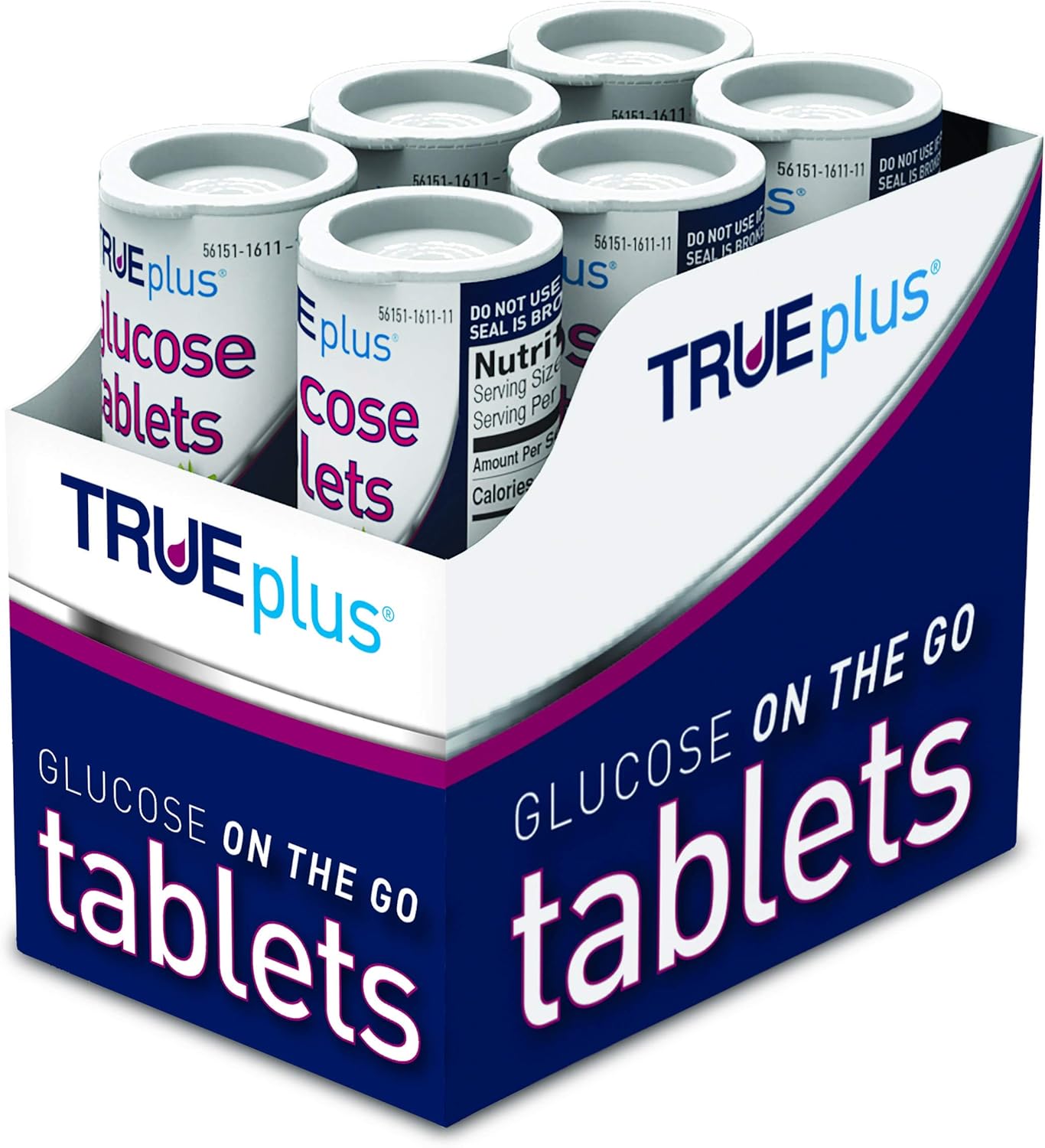 TRUEplus® Glucose Tablets, Raspberry Flavor - 6X 10ct Tubes: Health & Personal Care
