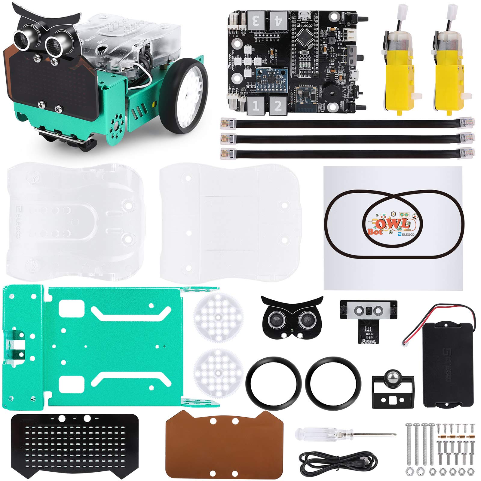 Photo 1 of ELEGOO Owl Smart Robot Car Kit for Arduino Robotics for Kids Ages 8-12 12-16 STEM Science Kits Coding Robots Toys for 8+ Year Old Boys Girls Teens Circuits Engineering Building Projects