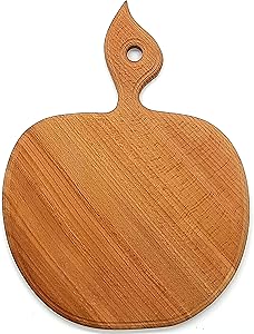 8x9.5’’ Wooden Hardwood Wood Circle Cutting Board with Handle for Kitchen - BBQ Chinese Turkey Mini Round Organic Chopping Board - Wooden Charcuterie Board, Bread, Cheese - Wood Serving Platter