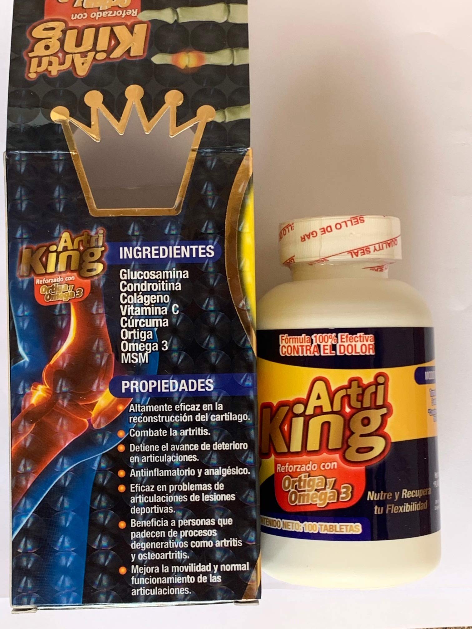 Artri King Ortiga/Omega 3/ Curcuma (Package Quantity 100 Pills) - Buy  Online - 196345718