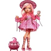 Monster High Doll, Moonspell Magic Carina Song | Love Witch in Pink Dress with Cauldron Surprise &amp; Accessories like Mirror, Hat &amp; Spellbook