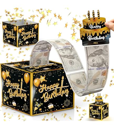 Ovveroche Birthday Money Box For Cash Gift, Surprise Money - View #2