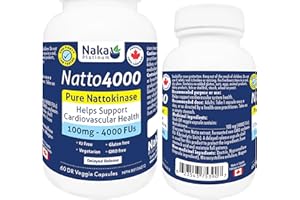 Naka Platinum Nattokinase Supplement, 100 mg - 4000 FUs, Delayed Release, Helps Support Cardiovascular Health, Third Party La