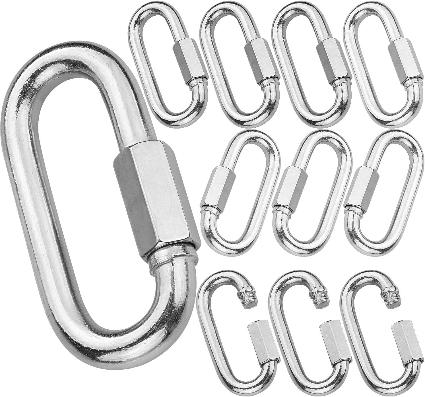AEIOUS 16Pack Quick Link, Stainless Steel Oval Locking