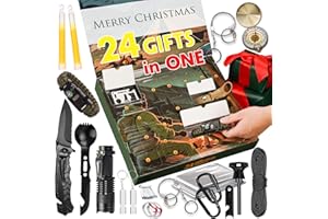 VEITORLD Survival Kit - Gifts for Men Dad Him Christmas - Birthday Gifts for Husband Teen Boy Boyfriend, Stocking Stuffers & White Elephant Gifts - Advent Calendar 2025 for Adult