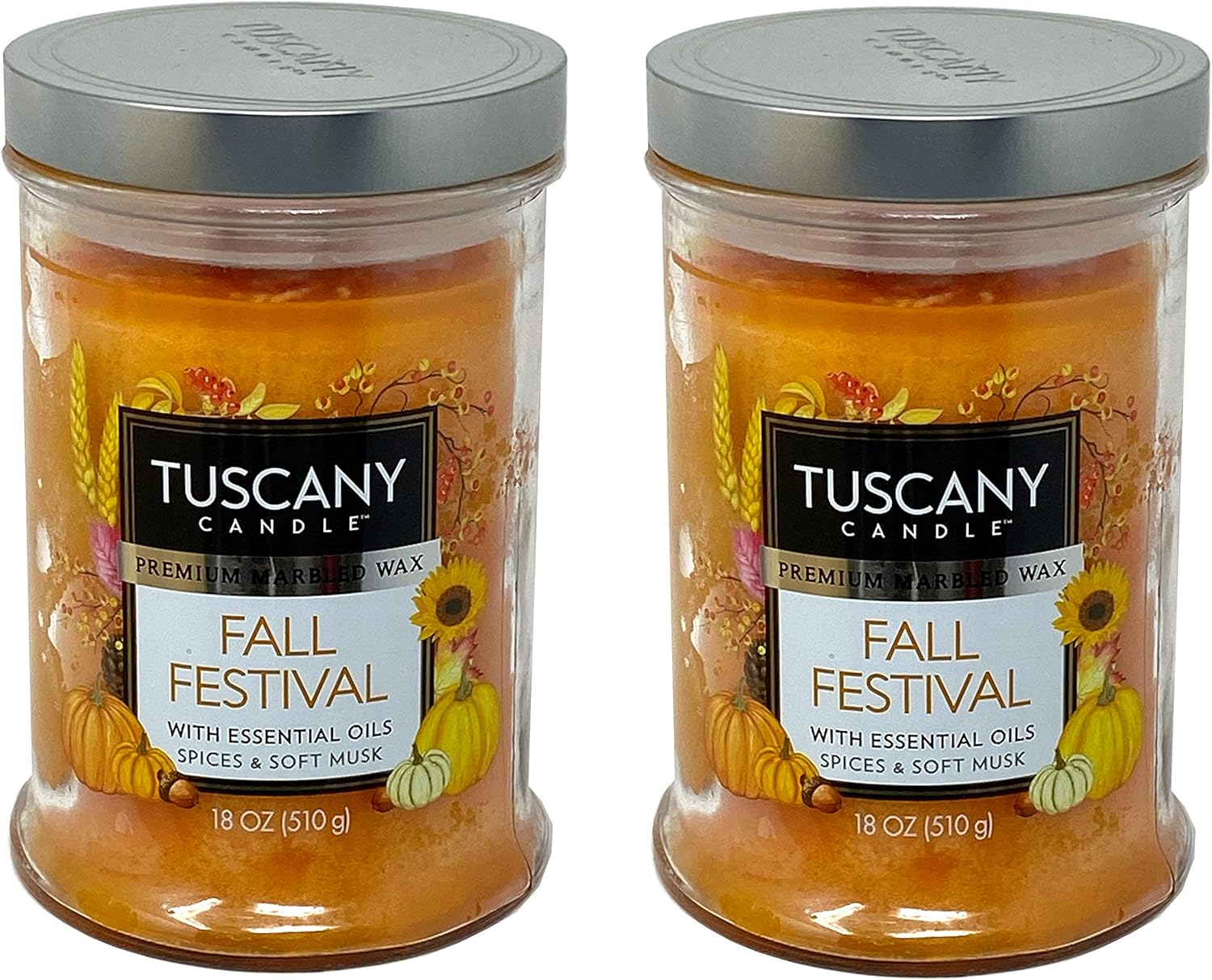 Tuscany Candle 18oz Scented Candle, Fall Festival 2Pack