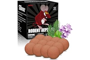 SAUPUSE Rodent and Insect Repellent Ball. Suitable for use in Homes, Gardens, and Warehouses. Uses Natural Ingredients to Safely and Effectively Repel mice & Squirrels. Safe for Families and Pets 12 Pack