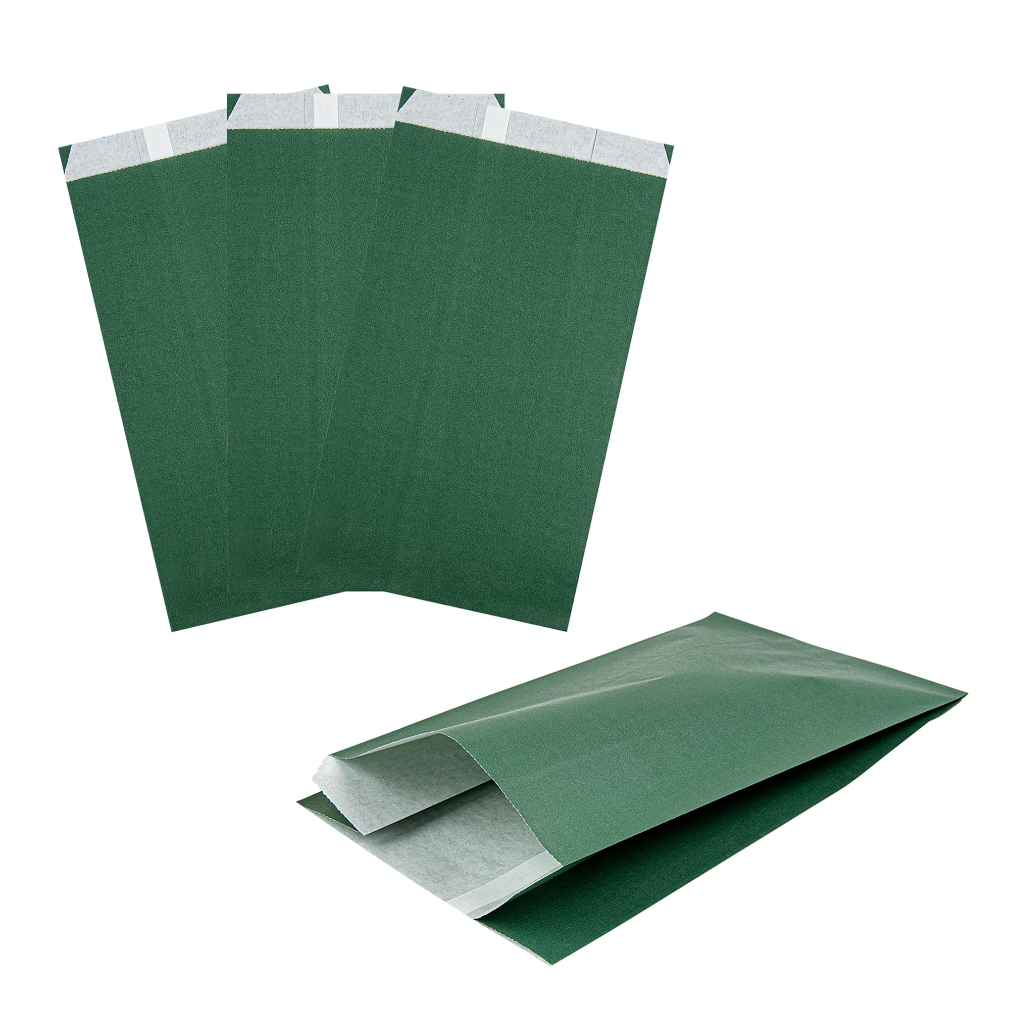 Restaurantware-Bag Tek 4.9 x 3 x 8.7 Inch Paper Bags For Snacks, 100 Durable French Fry Bags – Disposable, Greaseproof, Paper Forest Green Snack Bags, For Popcorn, Cookies, Or Fries- Restaurantware