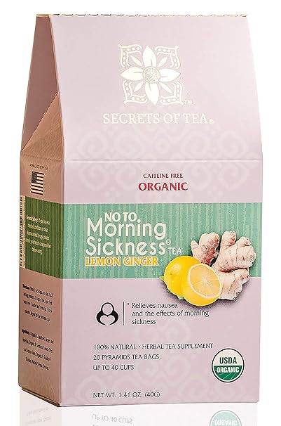 Amazon Com No To Morning Sickness Tea Lemon And Ginger Tea Pregnancy Tea Certified Usda Organic Caffeine Free Tea Up To 40 Servings 20 Count 1 Pack Grocery Gourmet Food