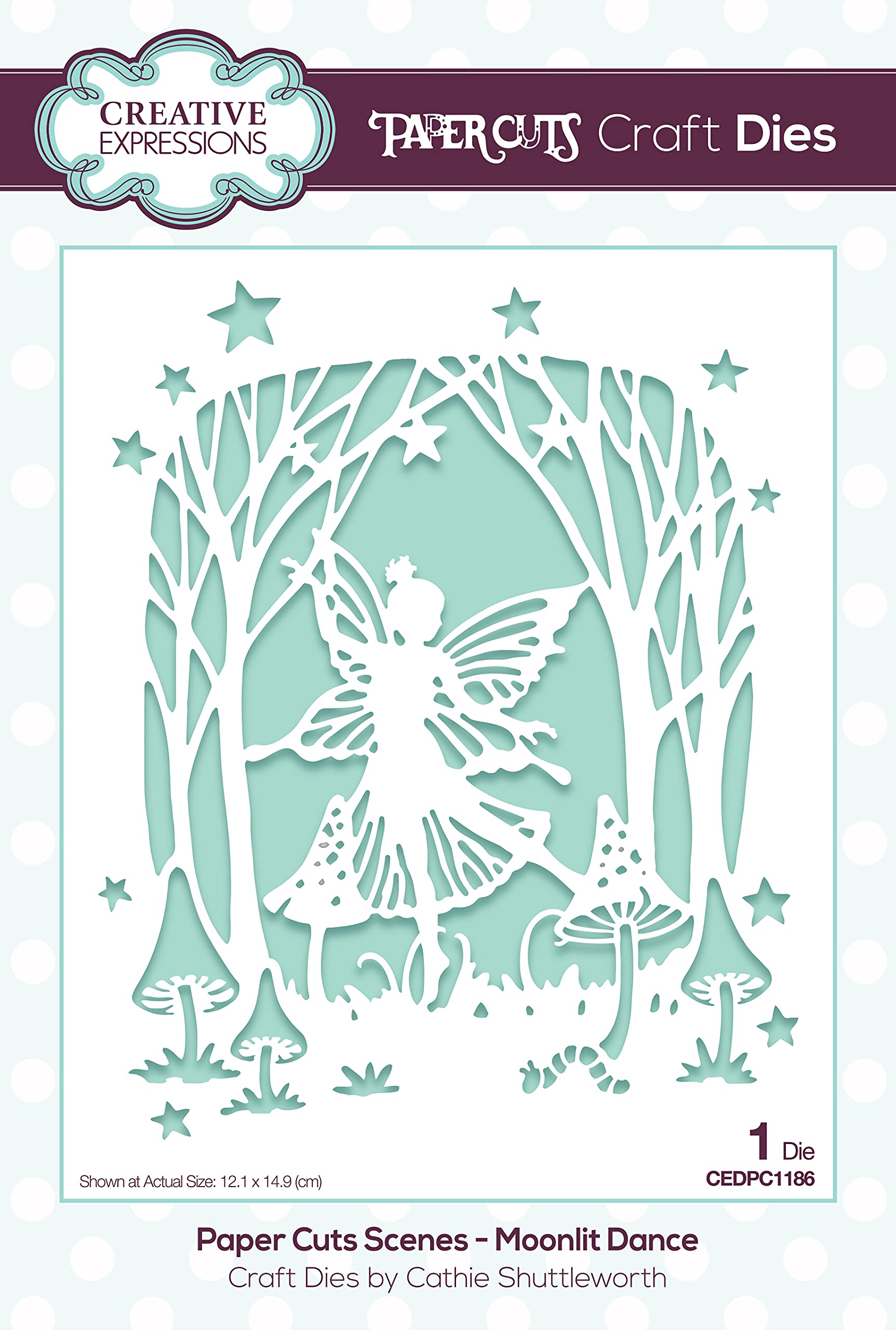 Creative Expressions Paper Cuts-Scene Moonlit Dance Craft Die, Metal, 12.1 x 14.9 cm